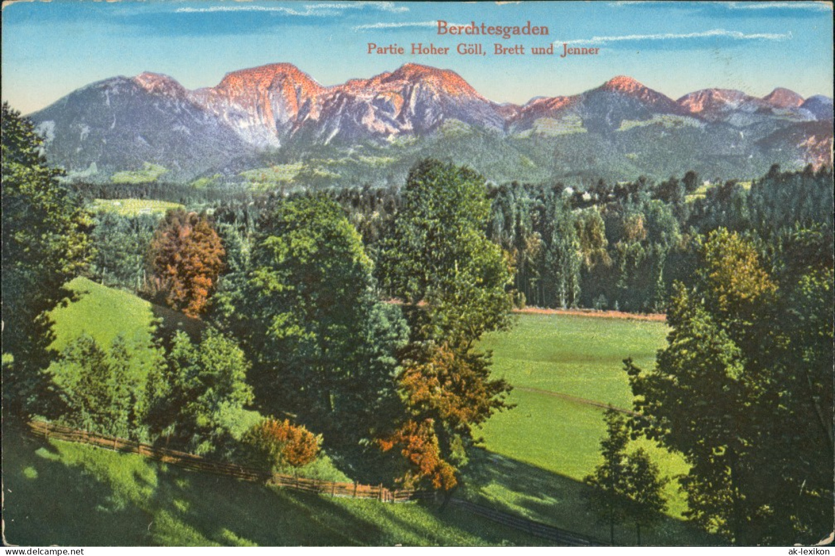 Berchtesgaden Panorama-Ansicht Alpen Partie Hoher Göll, Brett Und Jener 1910 - Berchtesgaden