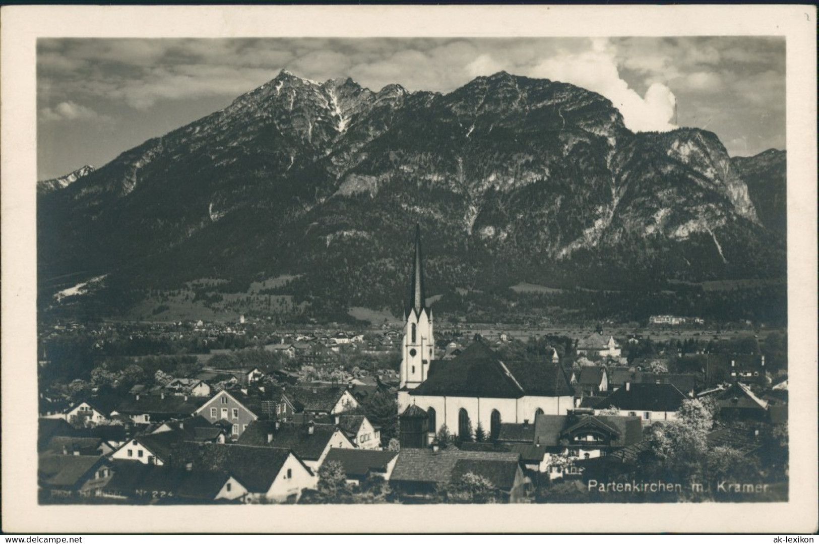 Ansichtskarte Garmisch-Partenkirchen Stadtpanorama 1929 - Garmisch-Partenkirchen