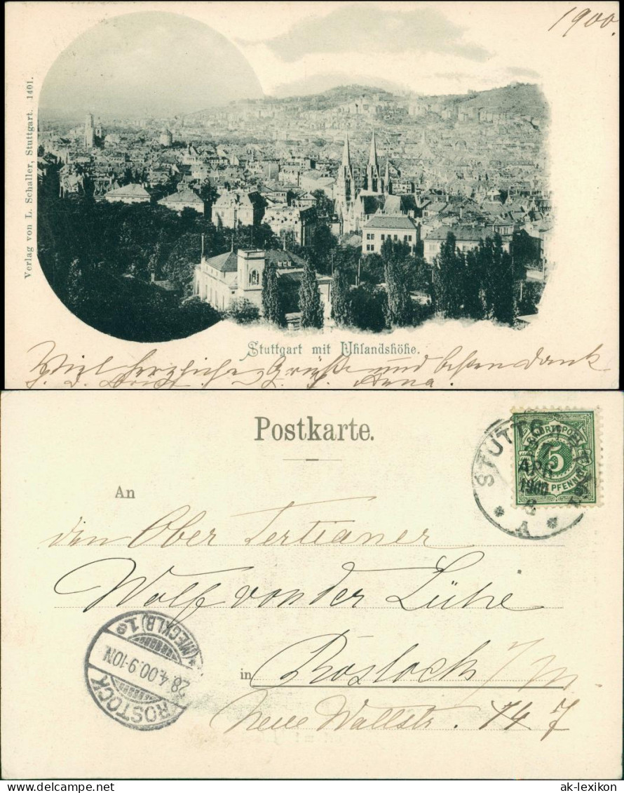 Ansichtskarte Stuttgart Stadt, Uhlandhöhe 1900 - Stuttgart