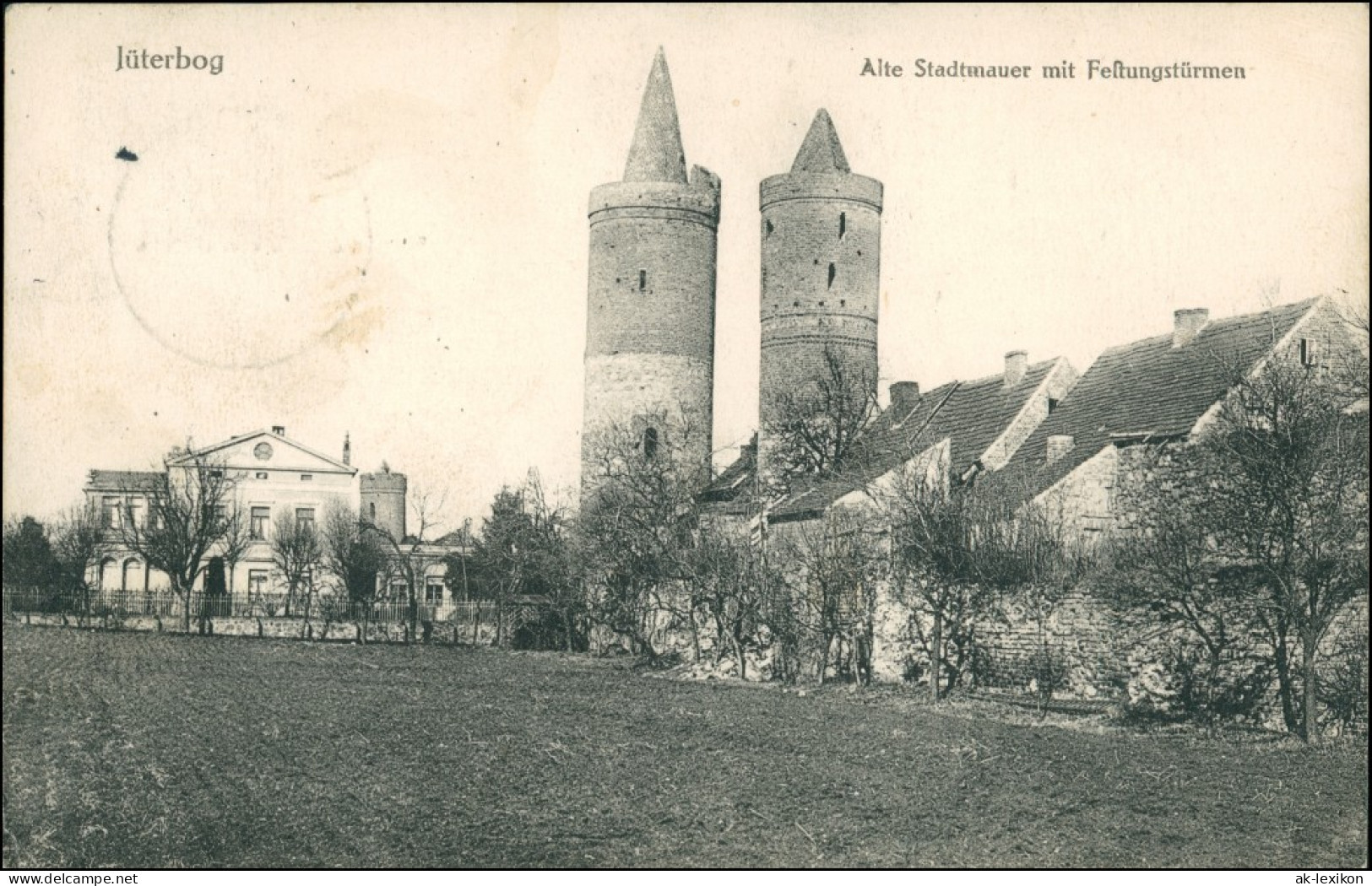 Ansichtskarte Jüterbog Alte Stadtmauer Mit Festungstürmen 1915 - Jueterbog