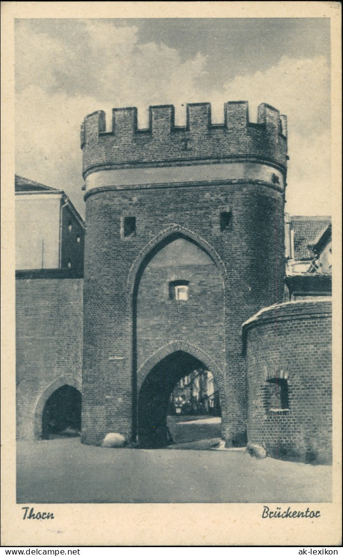 Postcard Thorn Toru&#324; Brückentor 1934 - Polen