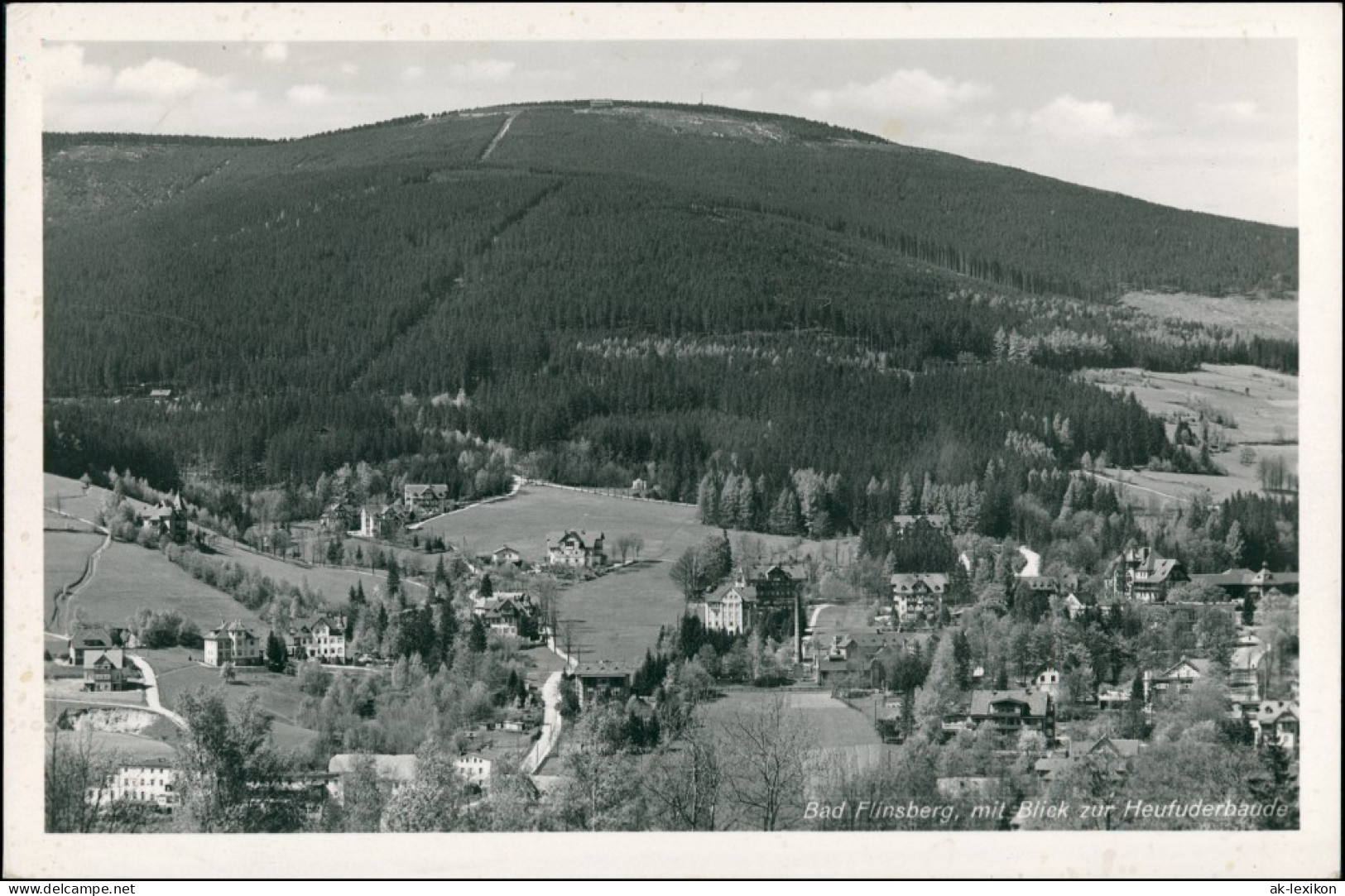 Postcard Bad Flinsberg Świeradów-Zdrój Stadt, Heufuderbaude 1934 - Schlesien