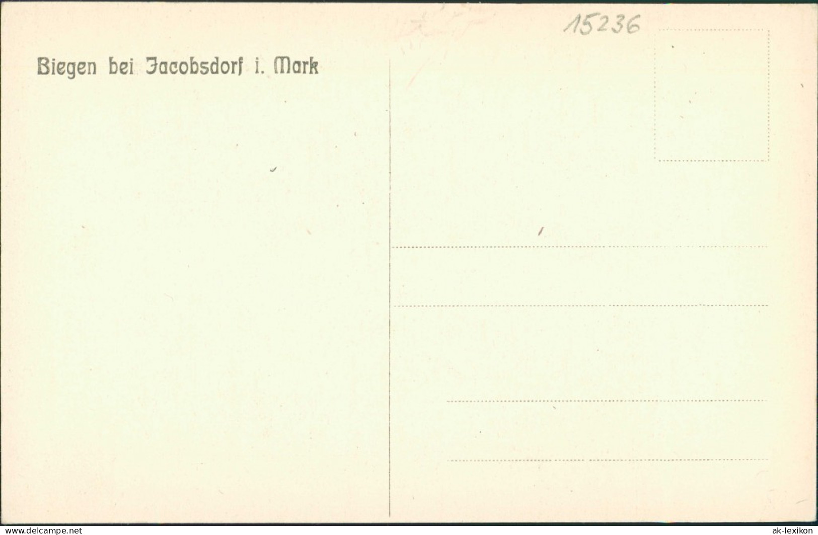 Ansichtskarte Biegen (Briesen Mark) Gutshaus B Jacobsdorf Franfurt Oder MB 1922 - Sonstige & Ohne Zuordnung