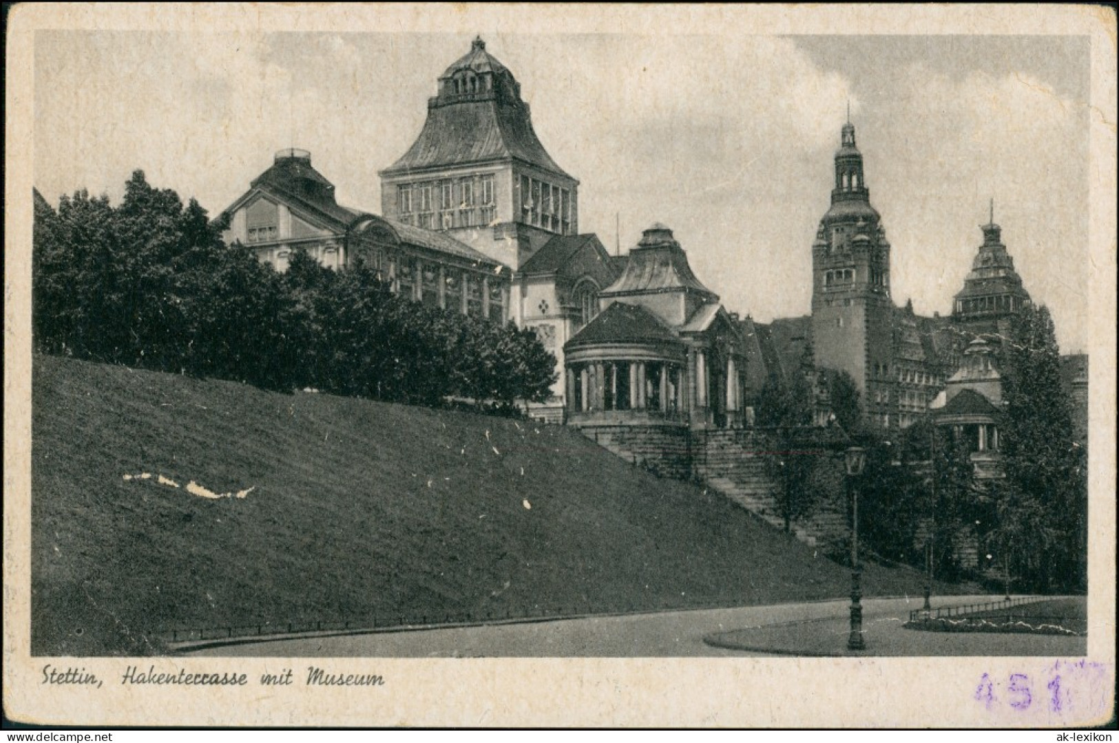 Postcard Stettin Szczecin Partie An Der Hakenterrasse 1934 - Pommern