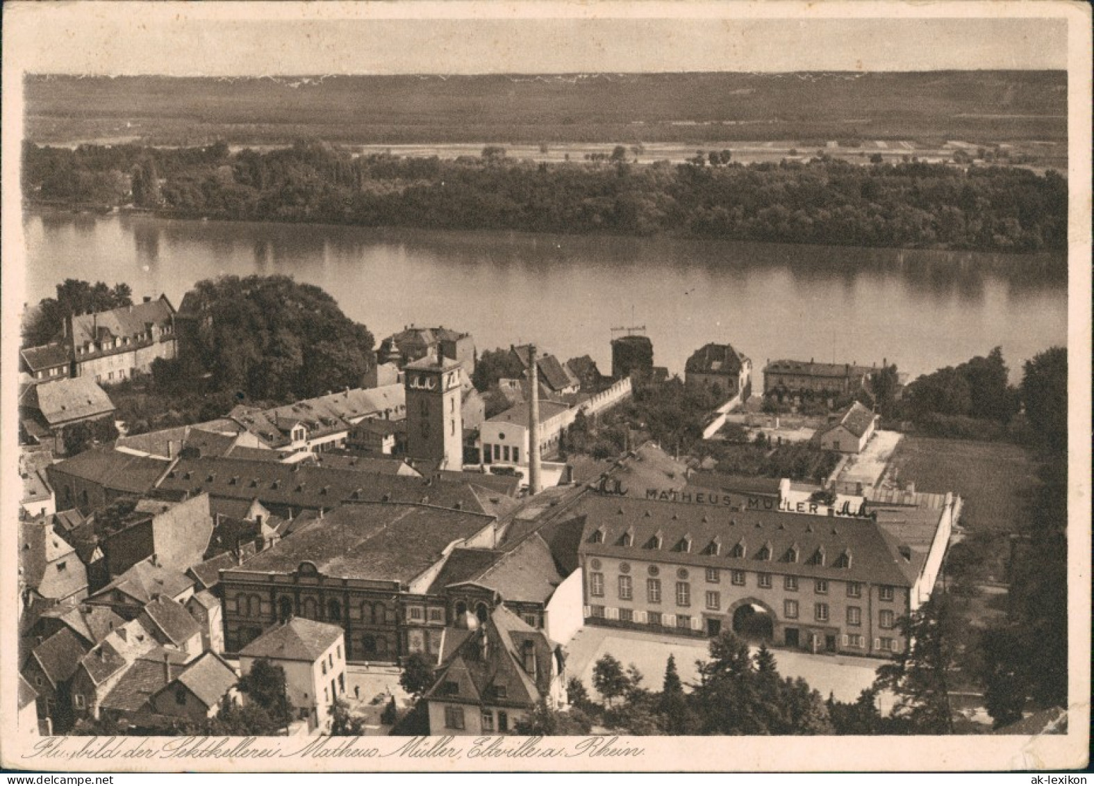 Ansichtskarte Eltville Am Rhein Luftbild Sektkellerei 1932 - Eltville