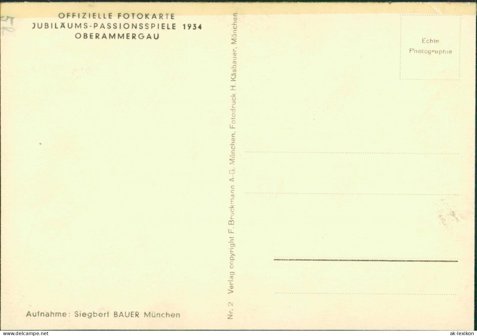 Ansichtskarte Oberammergau Passionsspiele Darst Lang Original Autogramm ? 1934 - Oberammergau