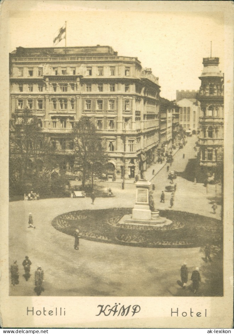 Postcard Helsinki Helsingfors Straßenpartie - Hotel Kämp 1942 - Finlande