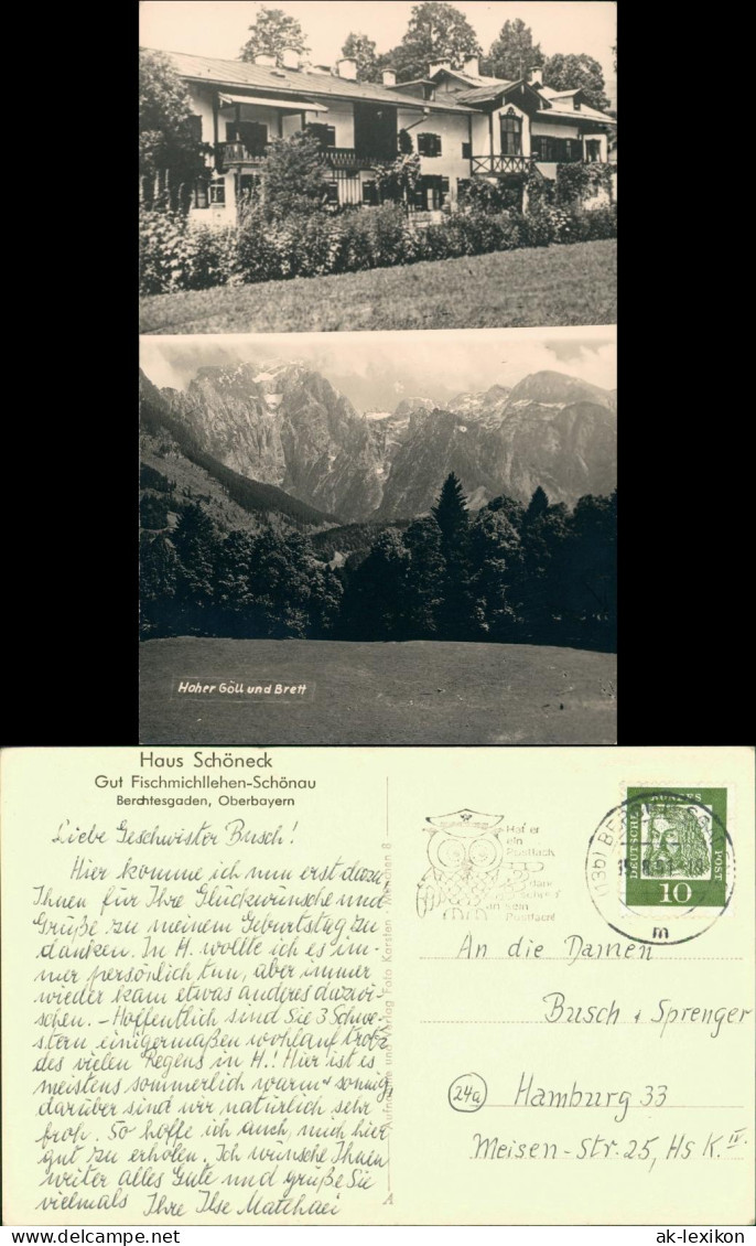 Ansichtskarte Berchtesgaden 3 Bild Gut Fischmichllehen Schönau 1951 - Berchtesgaden