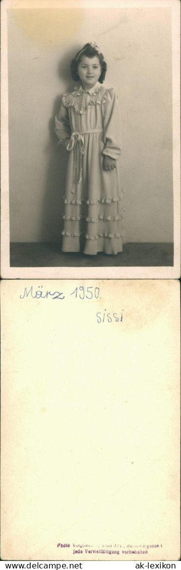 Kind Foto Kinder Porträt (Mädchen Sissi Vermutlich Aus Wien) 1950 Privatfoto - Portraits