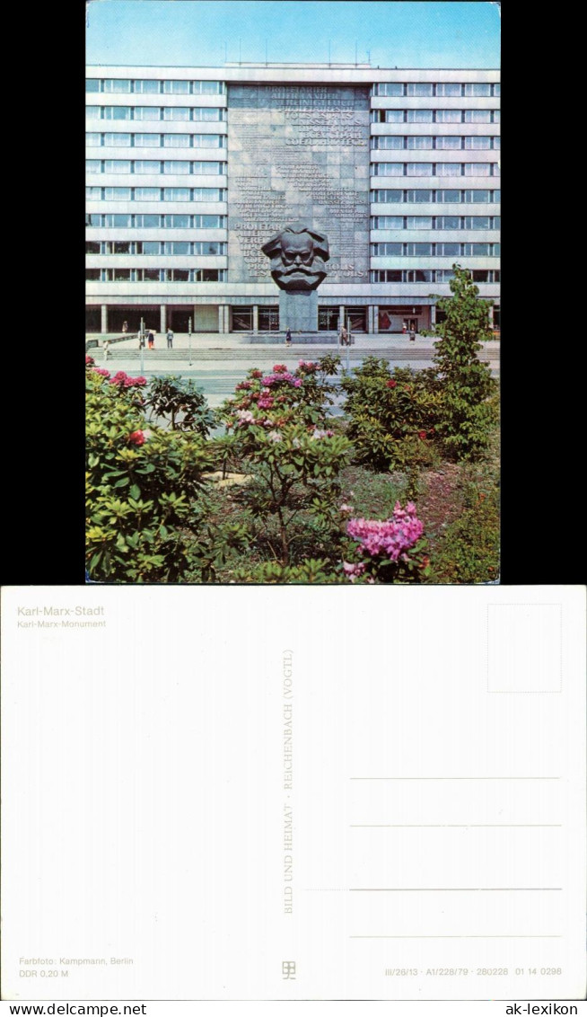 Ansichtskarte Zentrum-Chemnitz Karl-Marx-Monument 1979 - Chemnitz