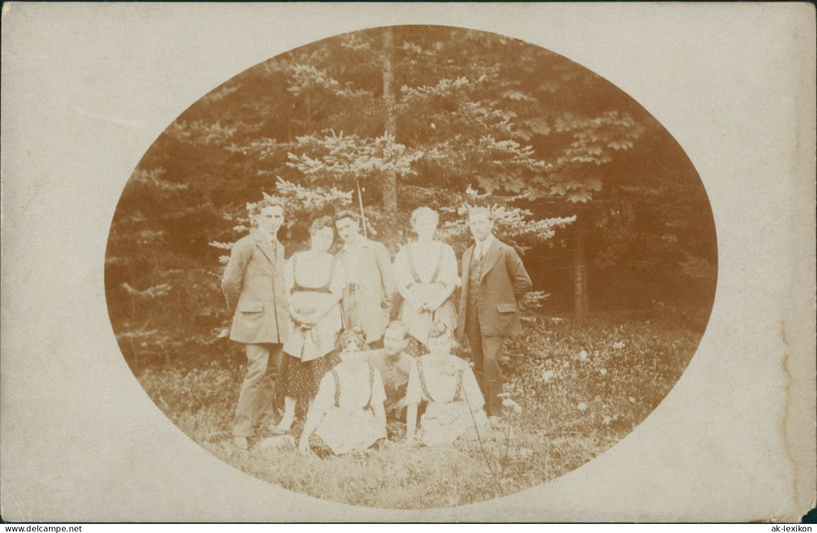 Menschen / Soziales Leben Gruppenfoto Gesellschaft Im Wald 1910 Privatfoto - Non Classés