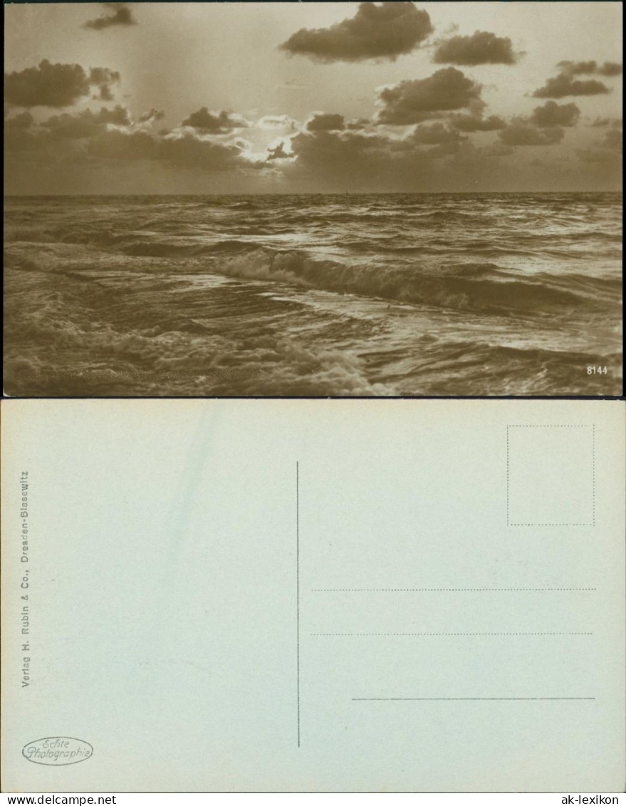 Stimmungsbild Natur Meer Wellengang (vermutlich Ost-/Nordsee) 1920 - Unclassified