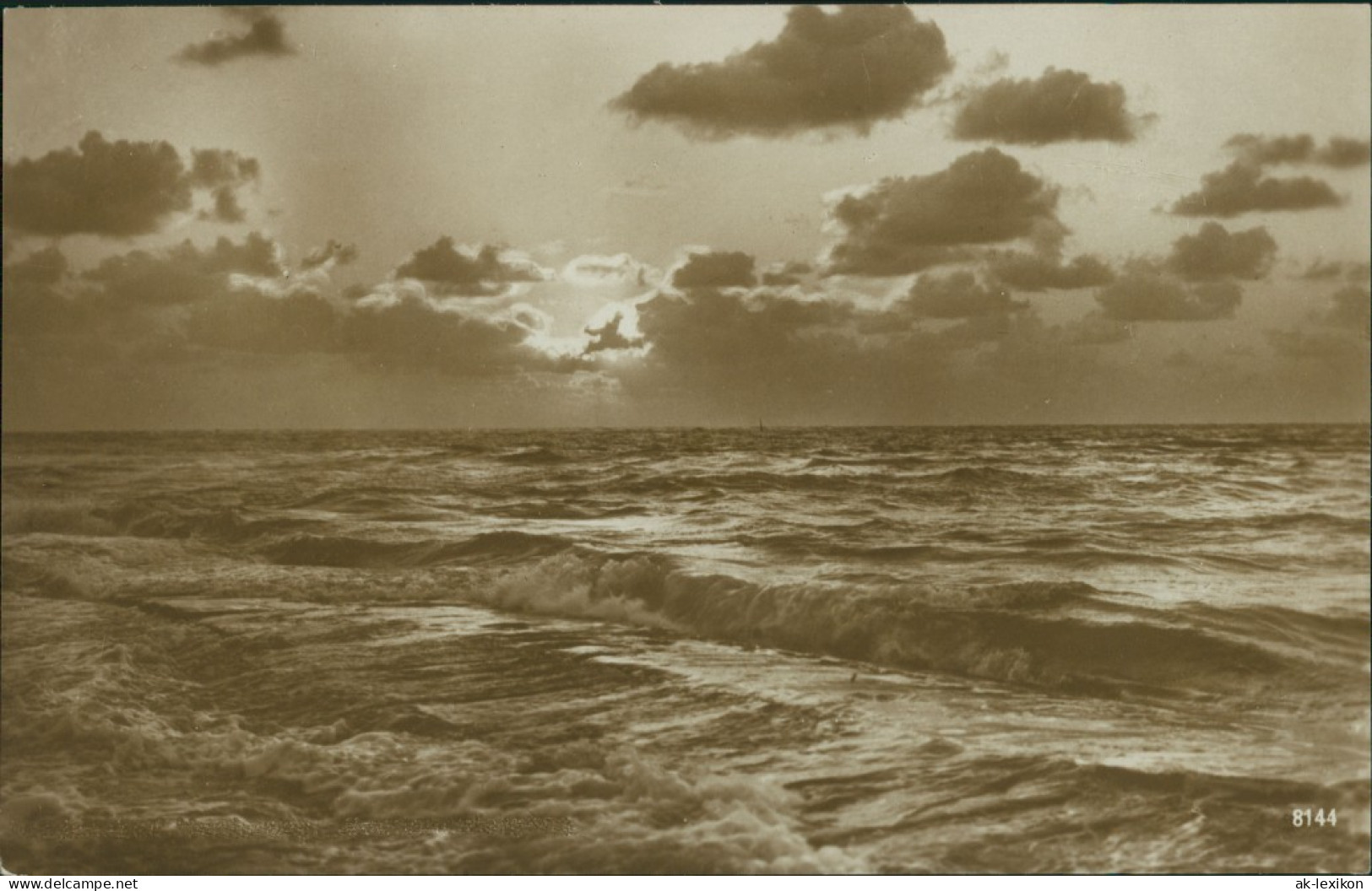 Stimmungsbild Natur Meer Wellengang (vermutlich Ost-/Nordsee) 1920 - Unclassified