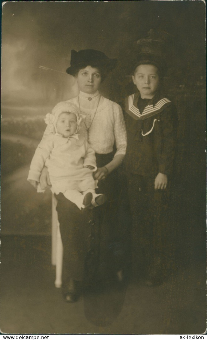 Ansichtskarte  Menschen Soziales Leben Kinder, Familie, Frau Mit Hut 1910 - Portraits