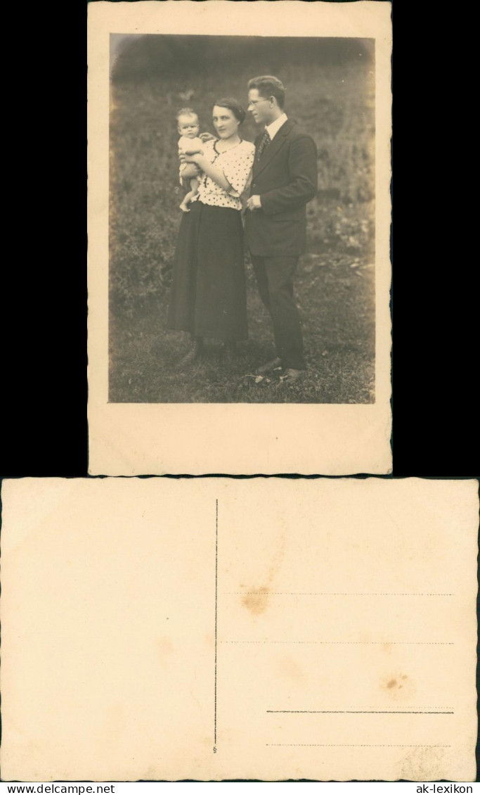 Fotokunst Fotomontage Paar Mit Kind, Familie, Family 1925 Privatfoto - Non Classificati