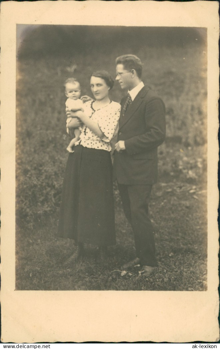 Fotokunst Fotomontage Paar Mit Kind, Familie, Family 1925 Privatfoto - Unclassified