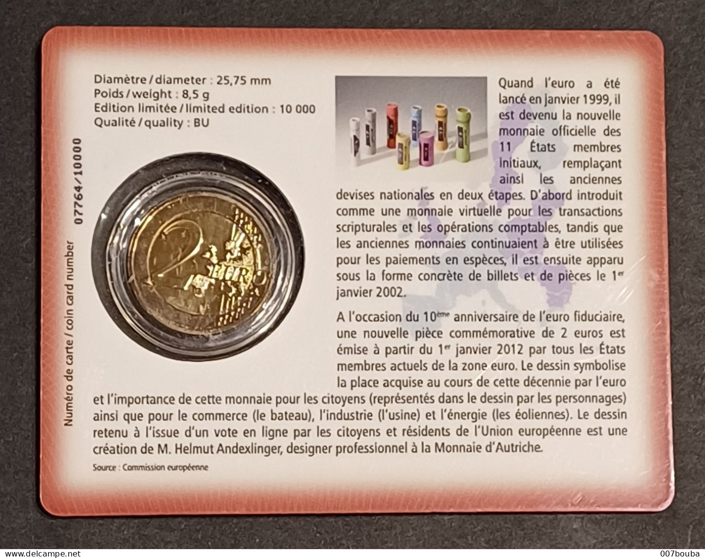 LUXEMBOURG / 2€  2012 / COINCARD _ 10 ANS DE L'EURO / NEUVE SOUS BLISTER - Luxemburg