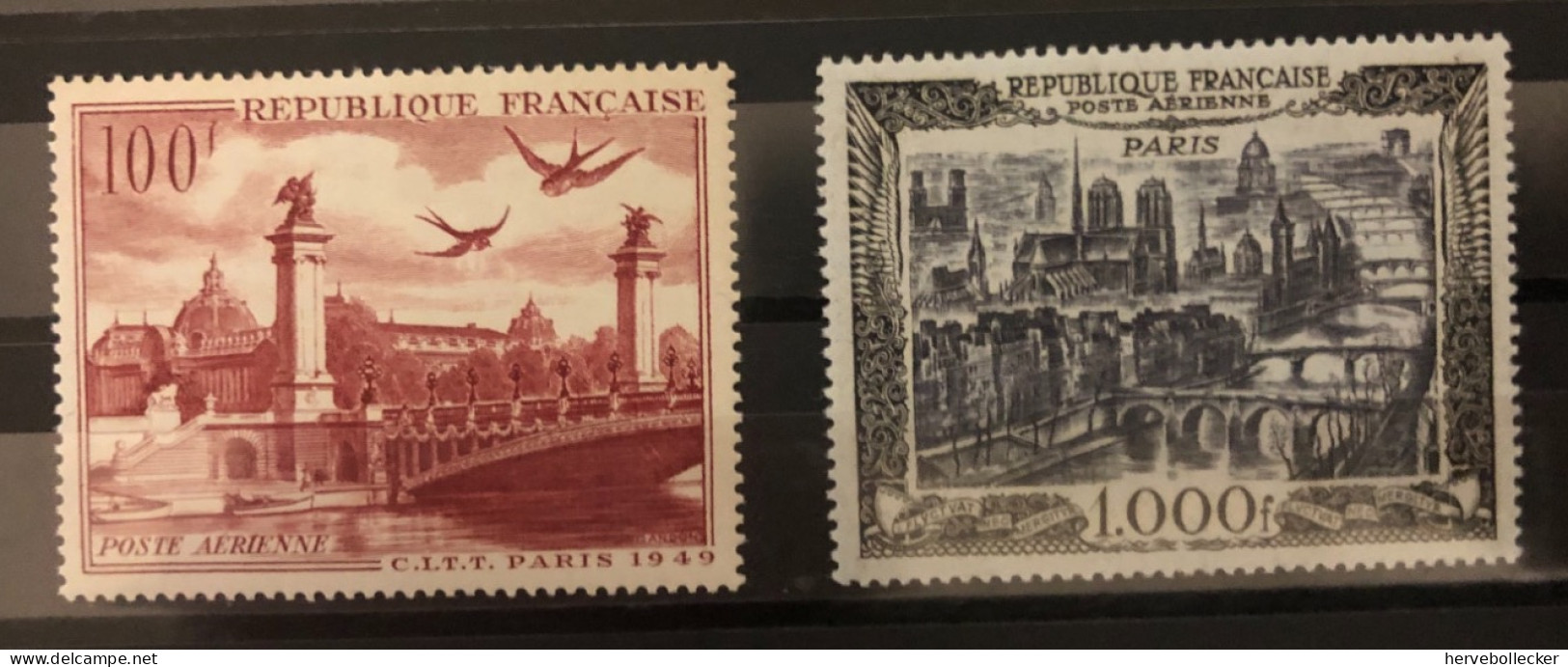 Timbres France - Poste Aérienne 1949 à 1950 Yvert & Tellier Du N°24 Au 29 Neuf ** - 1927-1959 Mint/hinged