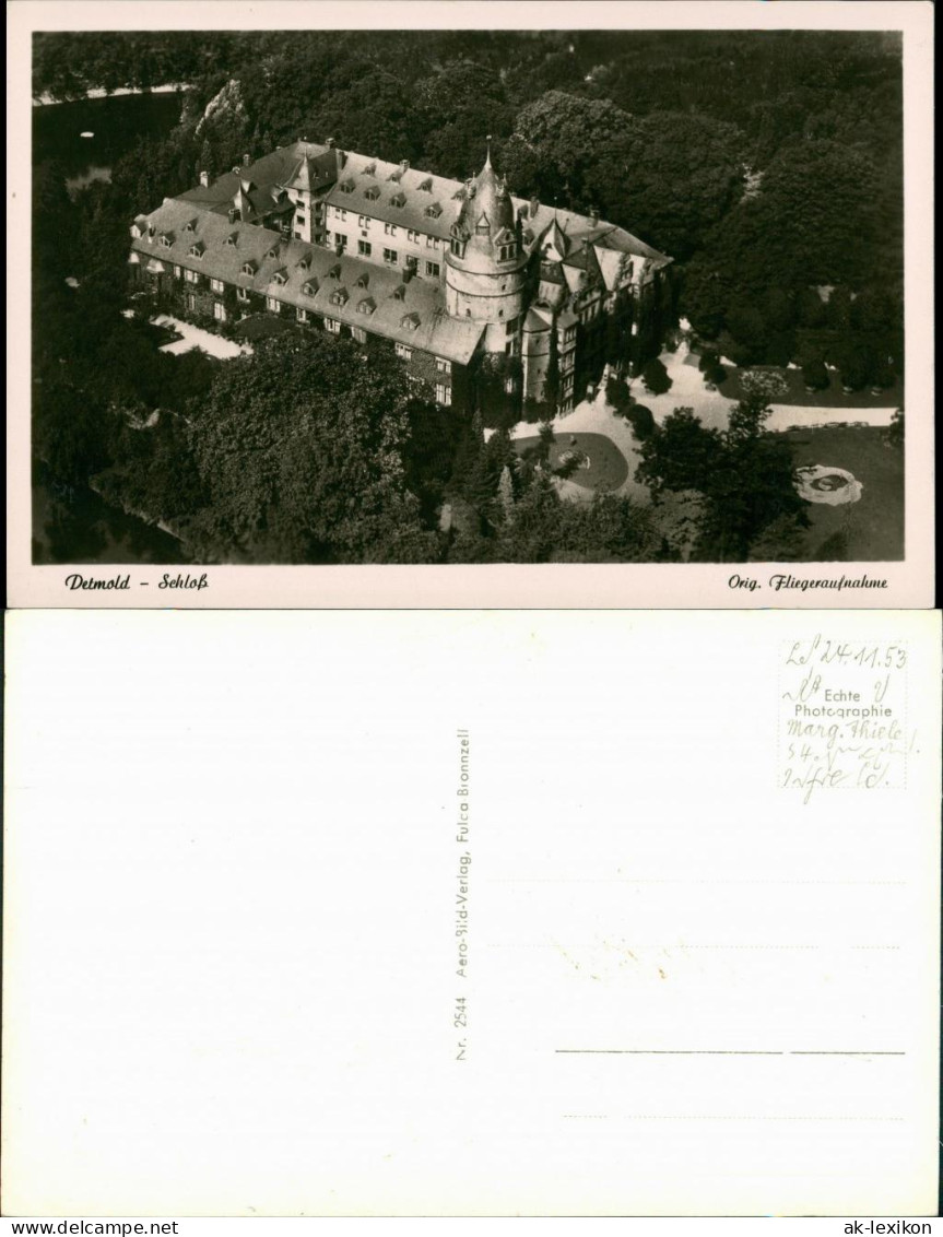 Ansichtskarte Detmold Luftbild Schloss 1940 - Detmold