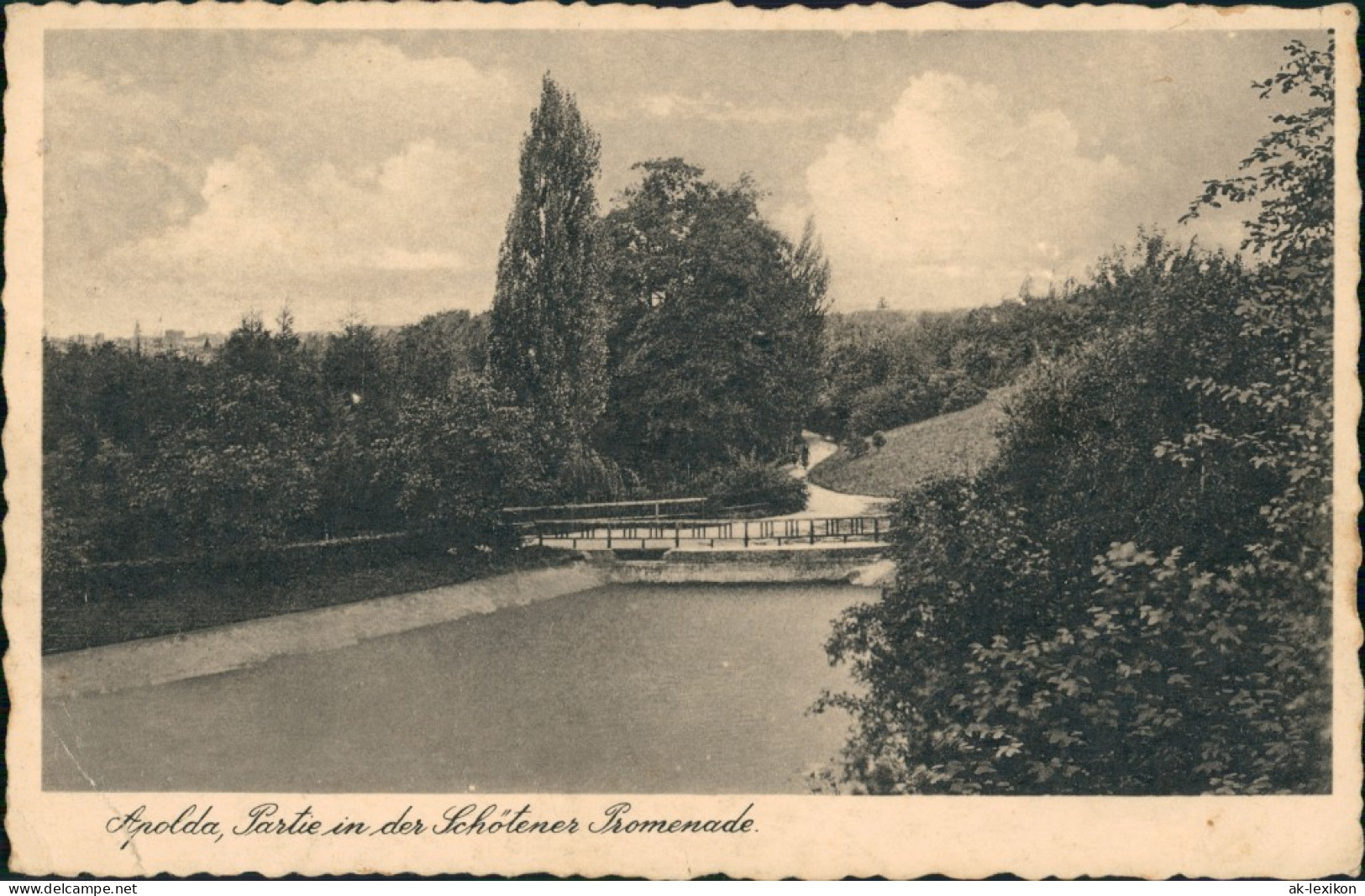 Ansichtskarte Apolda Partie In Der Schrötener Promenade 1935 - Apolda