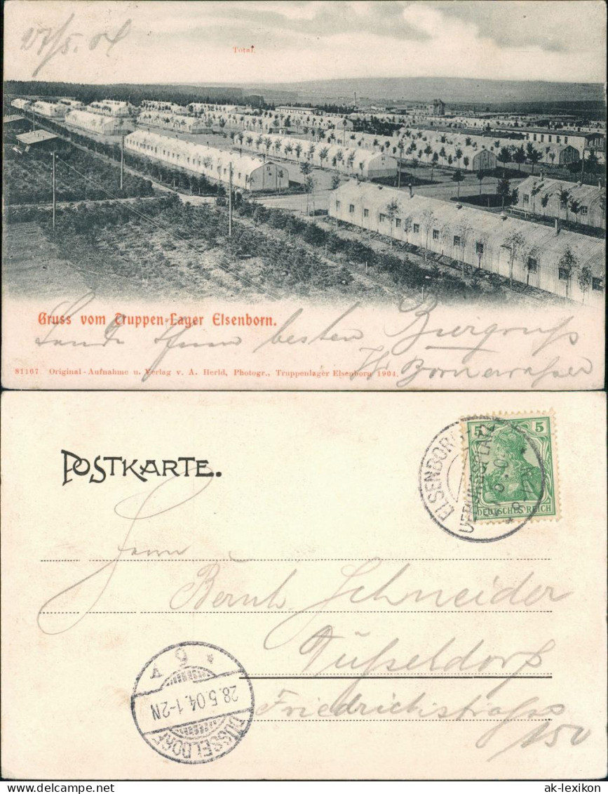 Postkaart Elsenborn-Bütgenbach Truppenübungsplatz - Baracken 1904 - Sonstige & Ohne Zuordnung