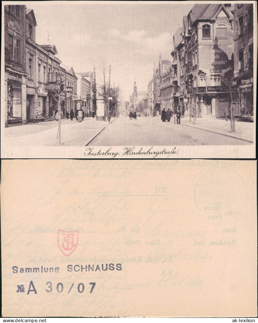 Insterburg Tschernjachowsk (Черняховск) Hindenburgstraße, Cafe Lehmann 1915 - Ostpreussen