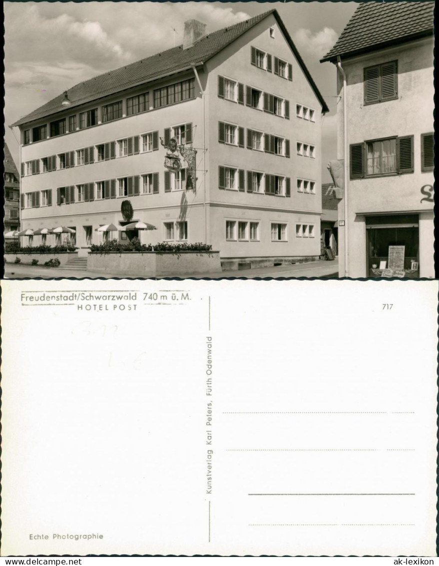 Ansichtskarte Freudenstadt HOTEL POST 1962 - Freudenstadt