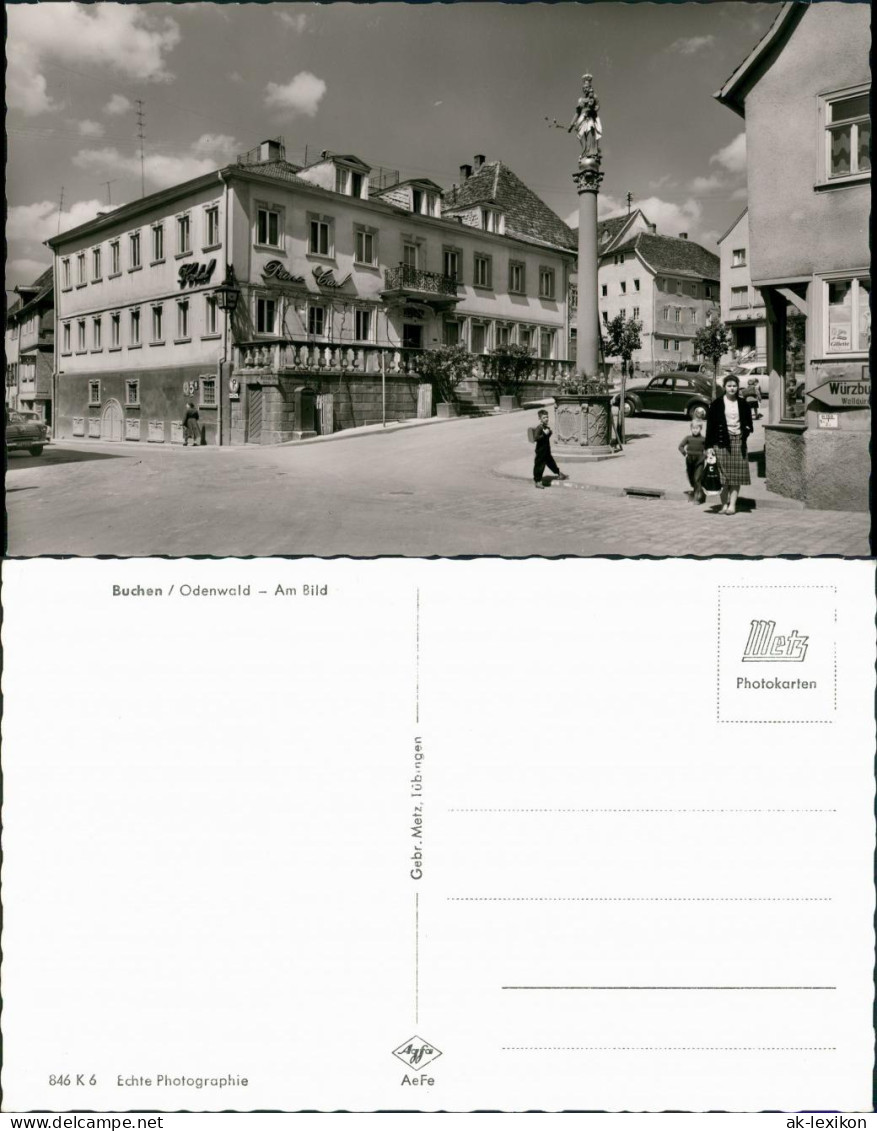 Ansichtskarte Buchen (Odenwald) Am Bild Hotel Prinz Carl VW Käfer 1962 - Buchen