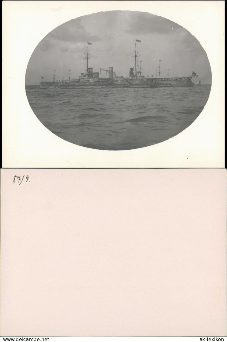 Schiffe/Schifffahrt - Kriegsschiffe (Marine) Reichskriegsfahne 1916 Privatfoto - Warships