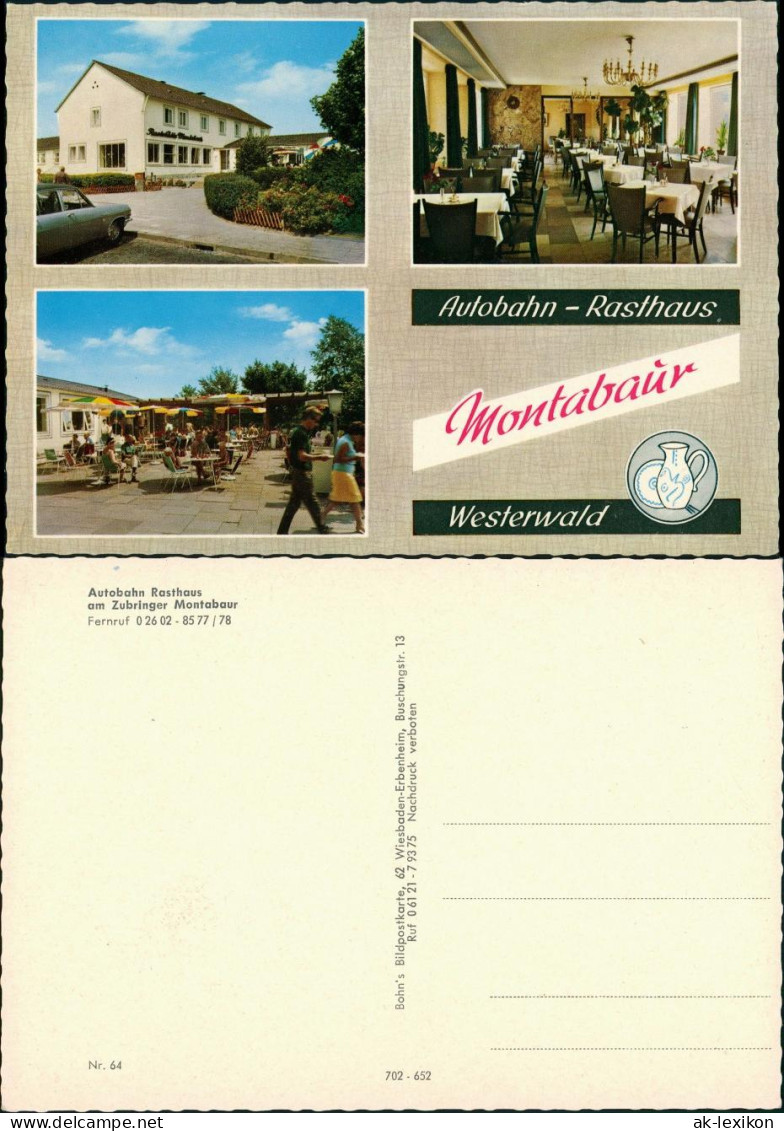 Montabaur Autobahn-Rasthaus Westerwald 3 Echtfoto-Ansichten 1965 - Montabaur