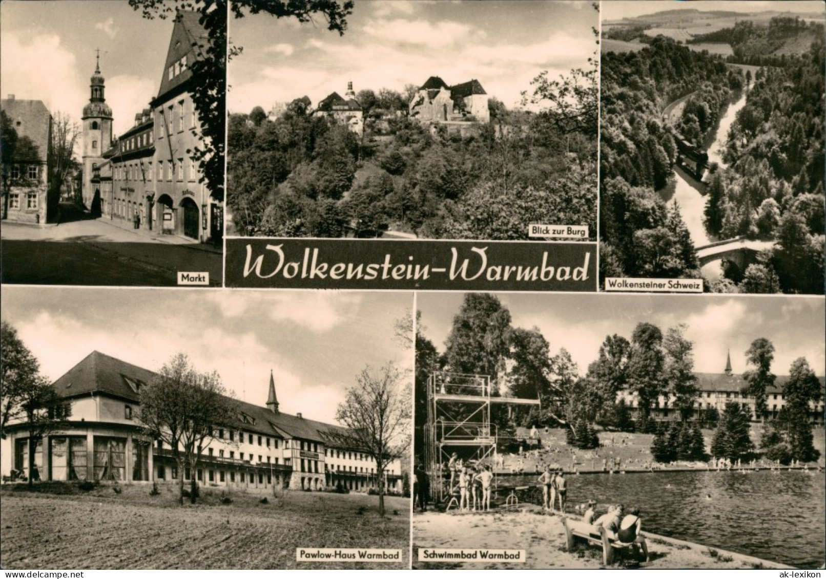 Ansichtskarte Warmbad-Wolkenstein Stadtteilansichten 1972 - Wolkenstein