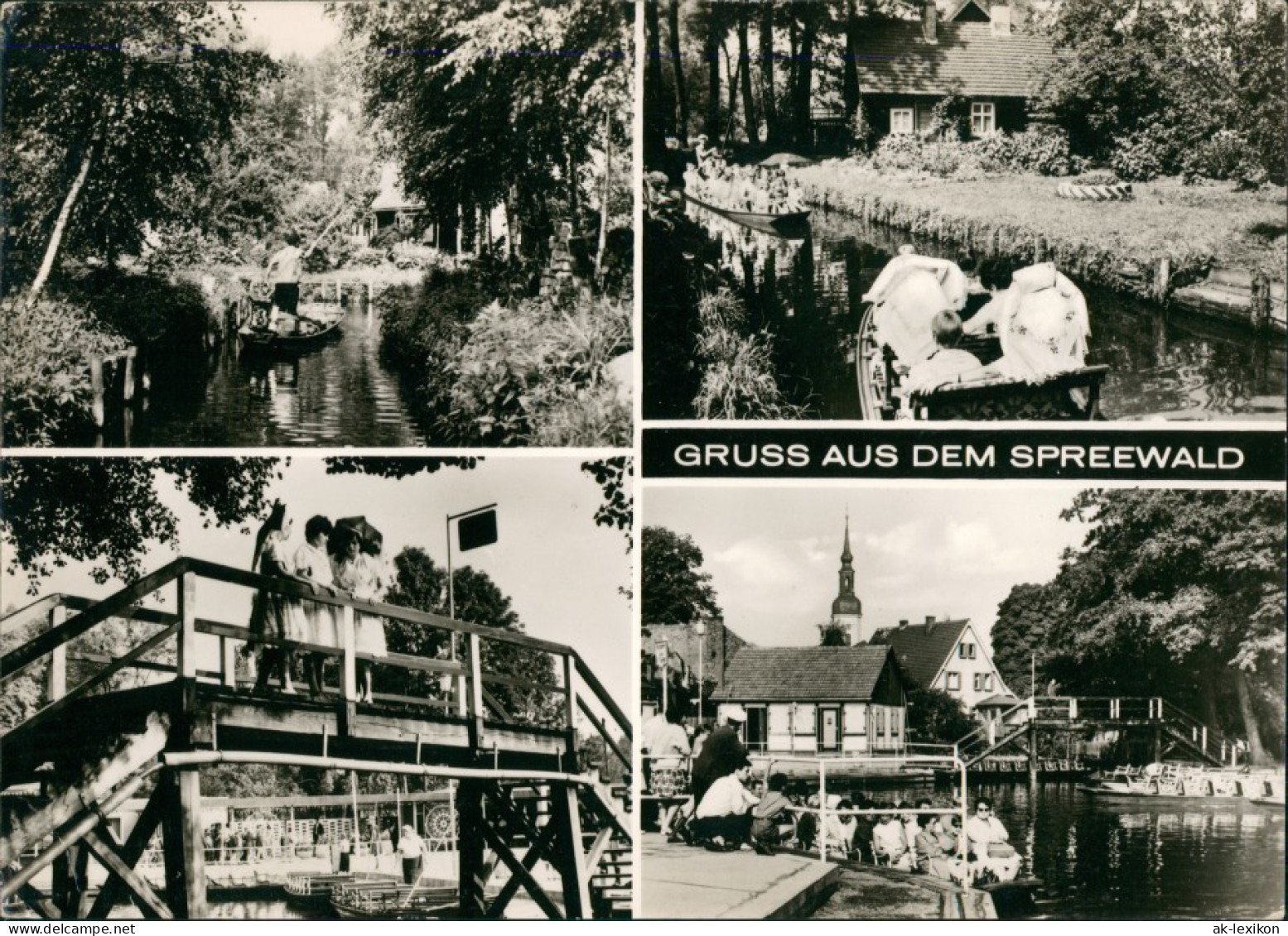 .Brandenburg DDR Mehrbild-AK 4 Ansichten, Typen, Tradition Spreewald 1971 - Sonstige & Ohne Zuordnung