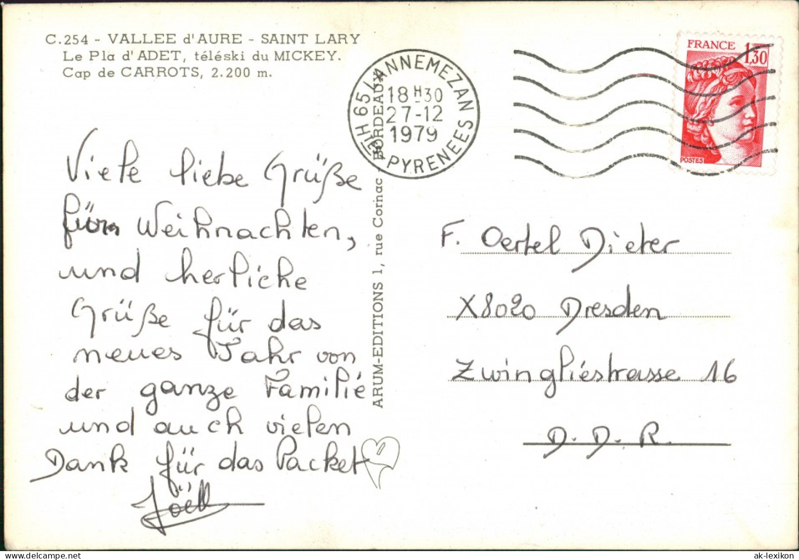 .Frankreich VALLEE D'AURE - SAINT LARY Ski-Gebiet Skilift Alpen 1979 - Other & Unclassified