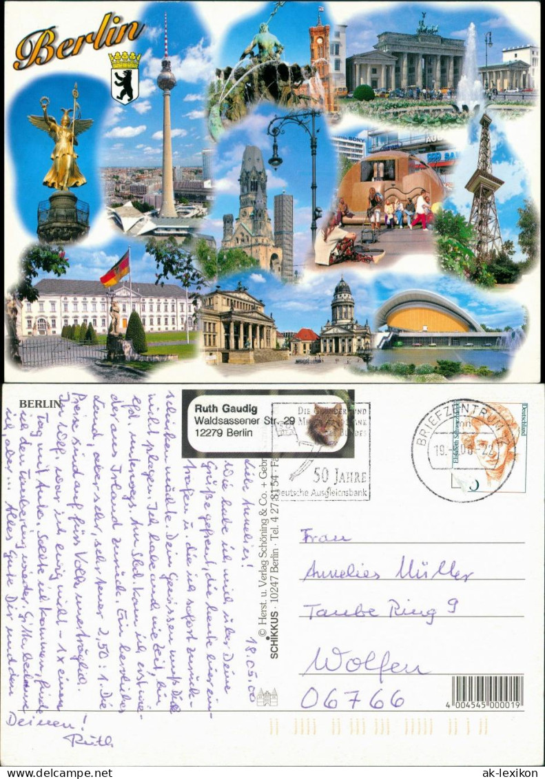 Ansichtskarte Berlin Stadtteilansichten Collage 2000 - Sonstige & Ohne Zuordnung