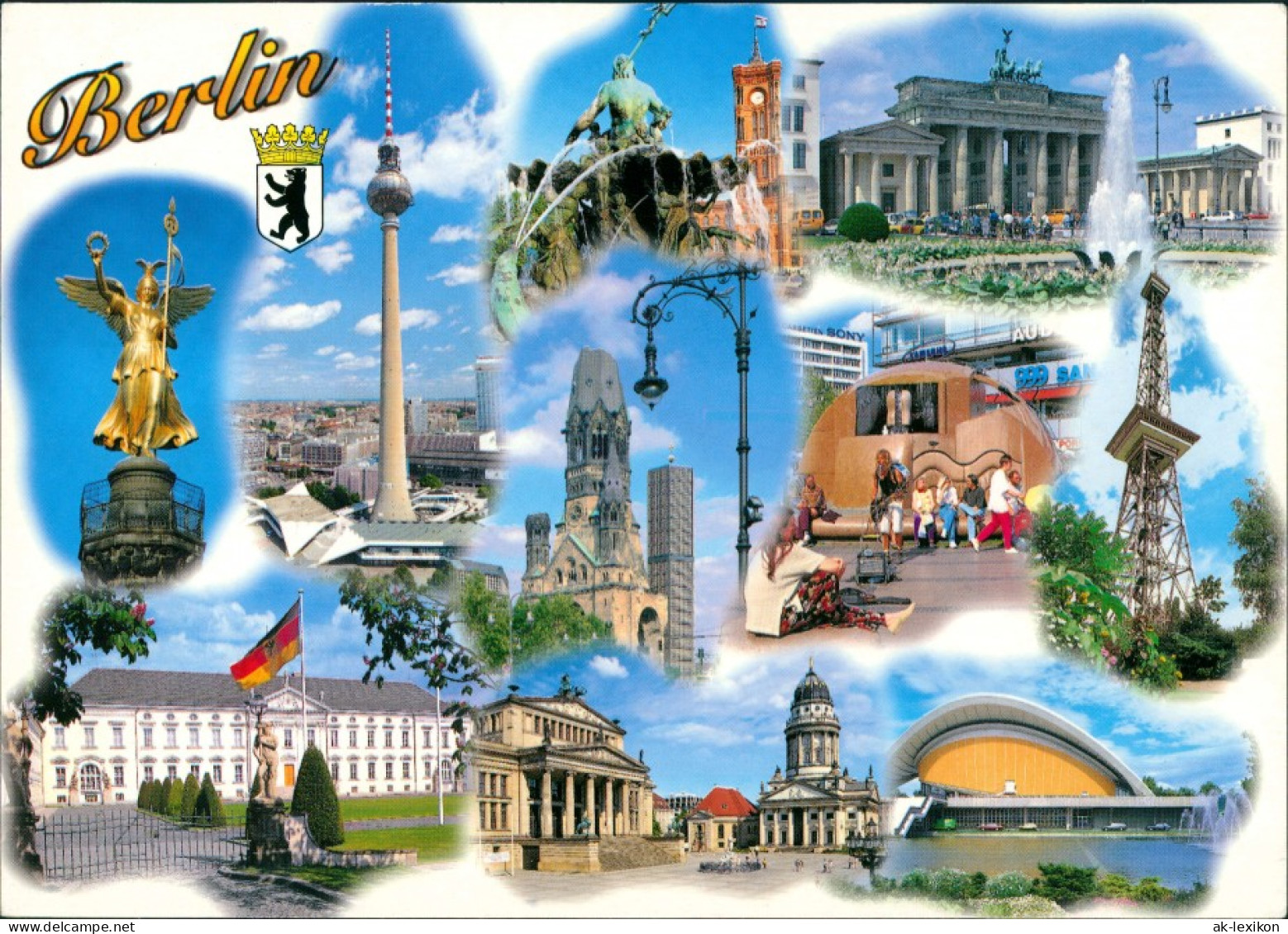 Ansichtskarte Berlin Stadtteilansichten Collage 2000 - Sonstige & Ohne Zuordnung