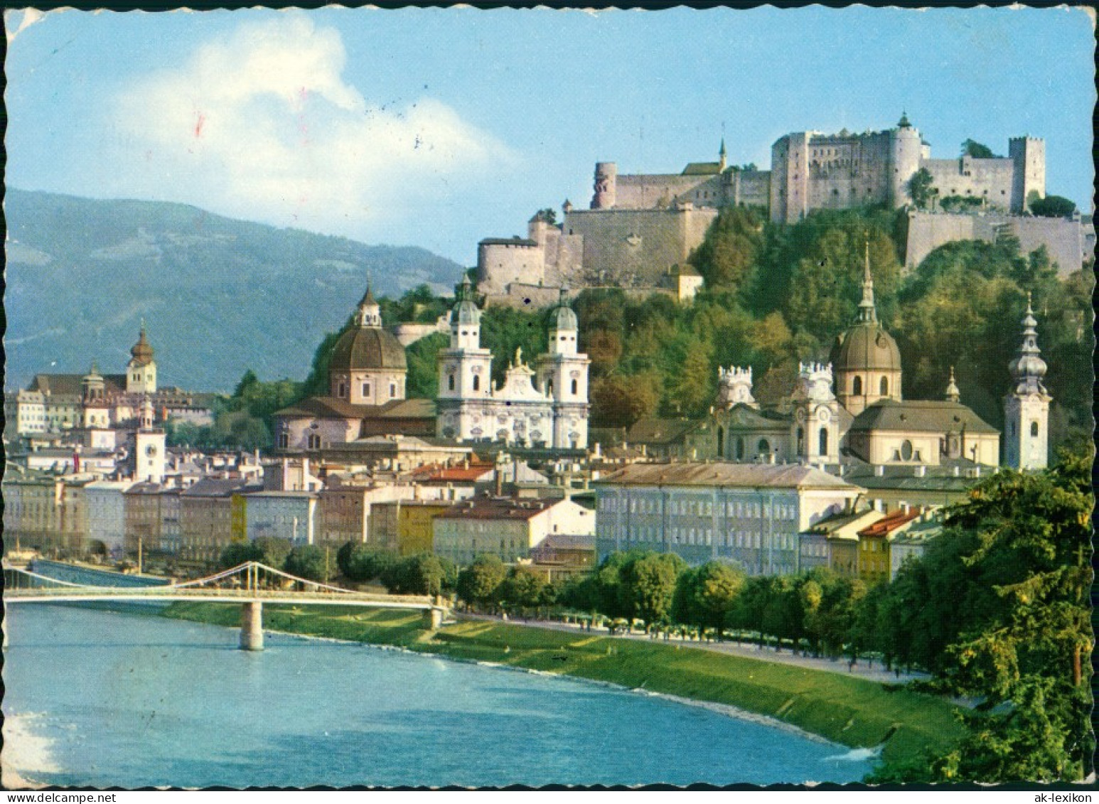 Ansichtskarte Salzburg Festung Und Fluss Salzach 1965 - Andere & Zonder Classificatie