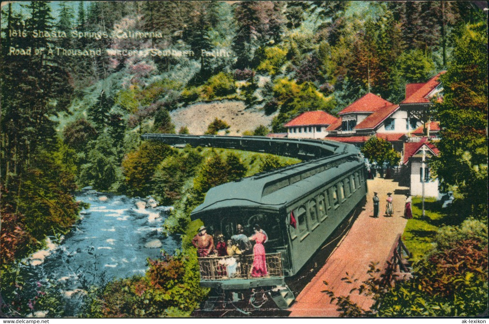 Kalifornien Railway Eisenbahn Shasta Springs Pacific Park-Eisenbahn 1920 - Sonstige & Ohne Zuordnung