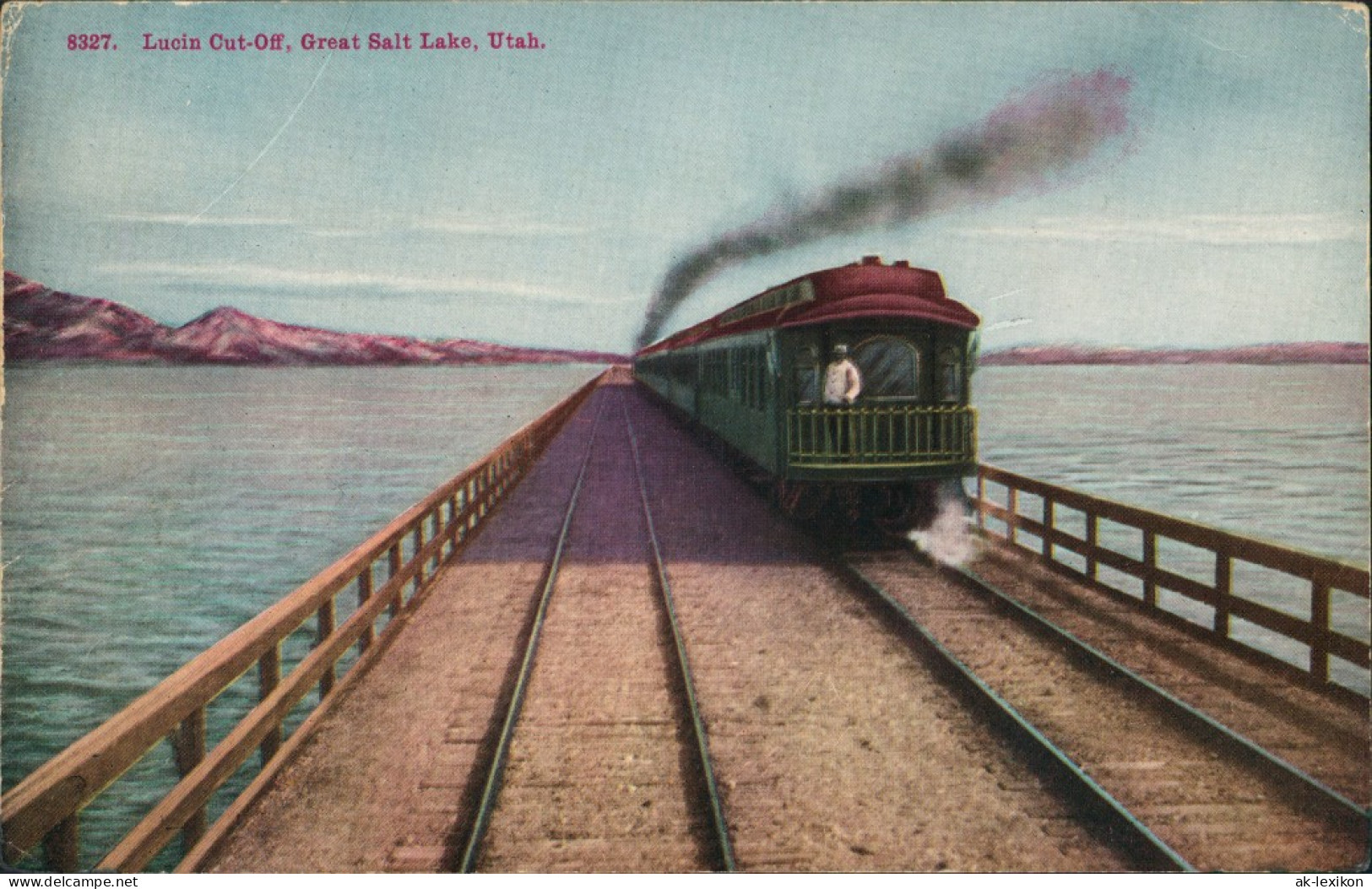 Salt Lake City Lucin Cut-Off Great Railway, Eisenbahn USA Amerika 1910 - Other & Unclassified