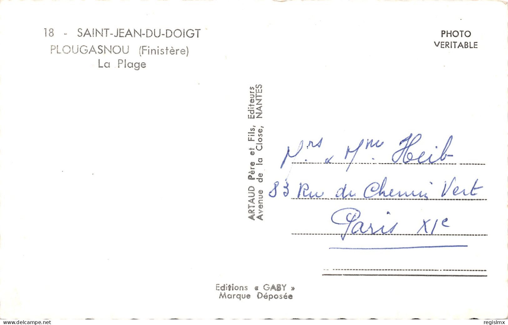 29-SAINT JEAN DU DOIGT-PLOUGASNOU-N°352-A/0197 - Saint-Jean-du-Doigt