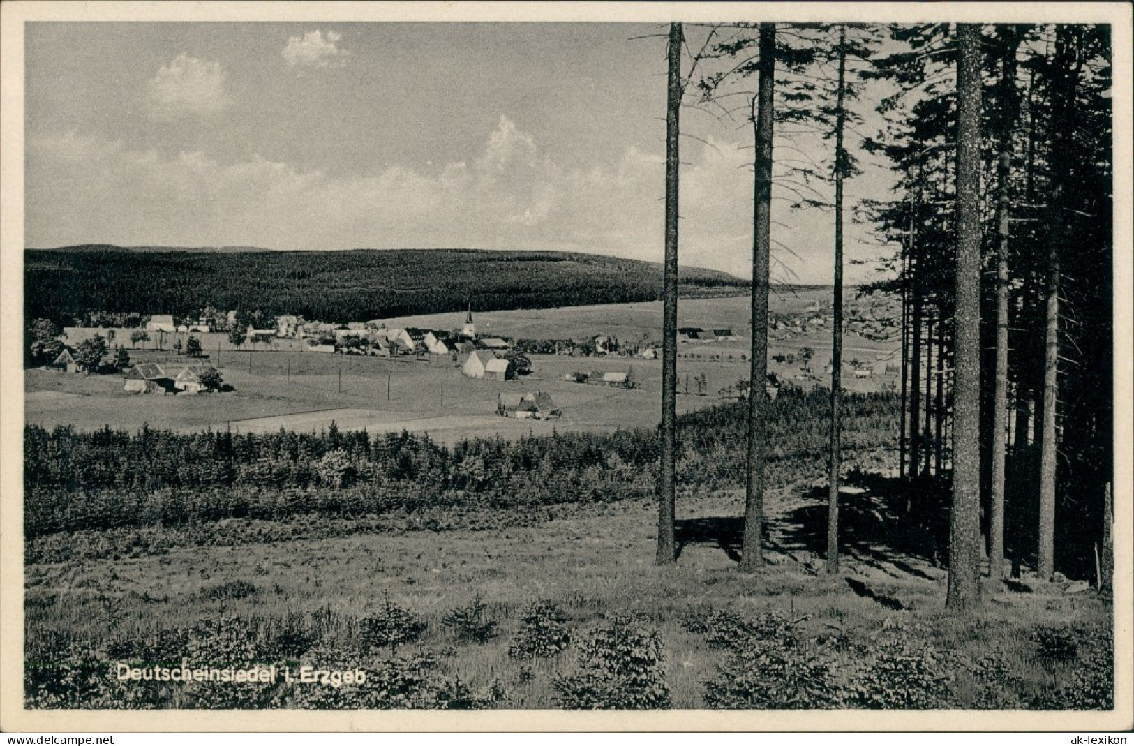 Ansichtskarte Deutscheinsiedel-Deutschneudorf Blick Auf Die Stadt 1935 - Deutschneudorf