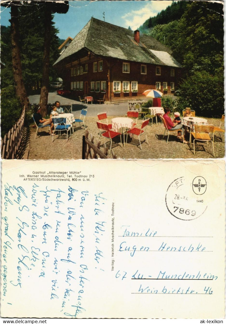Todtnau Gasthof Aftersteger Mühle Inh. Werner Muschelknautz OT AFTERSTEG 1965 - Todtnau