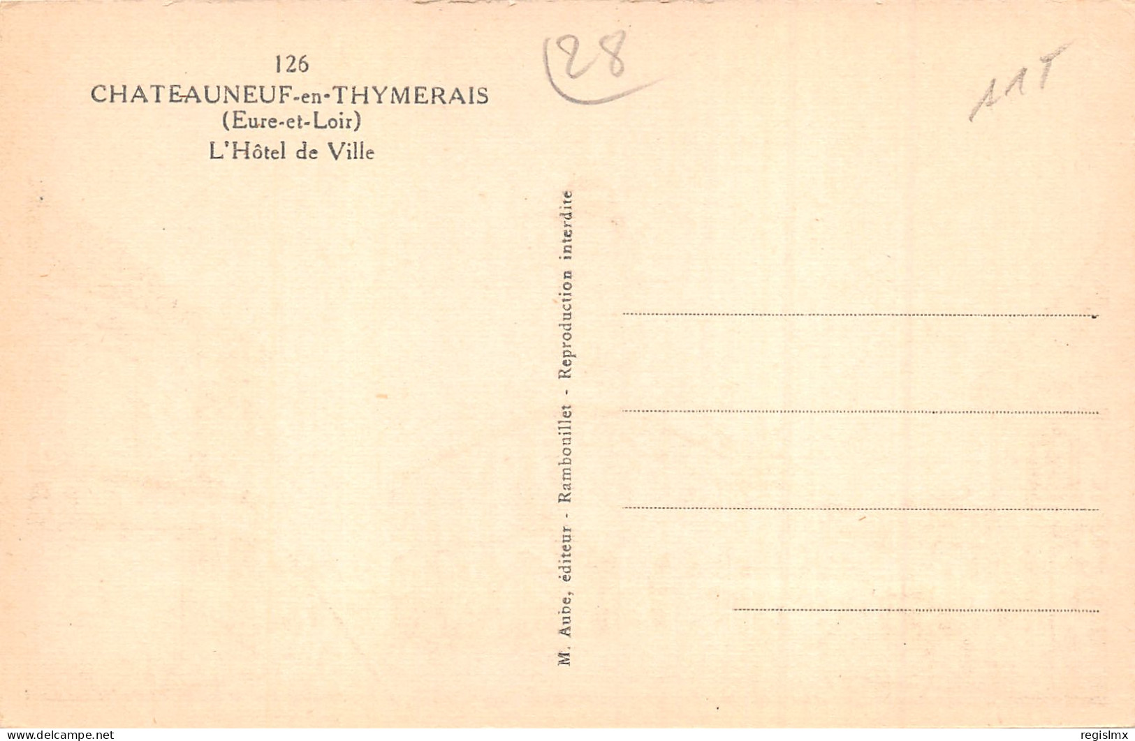 28-CHATEAUNEUF EN THYMERAIS-N°352-A/0067 - Altri & Non Classificati