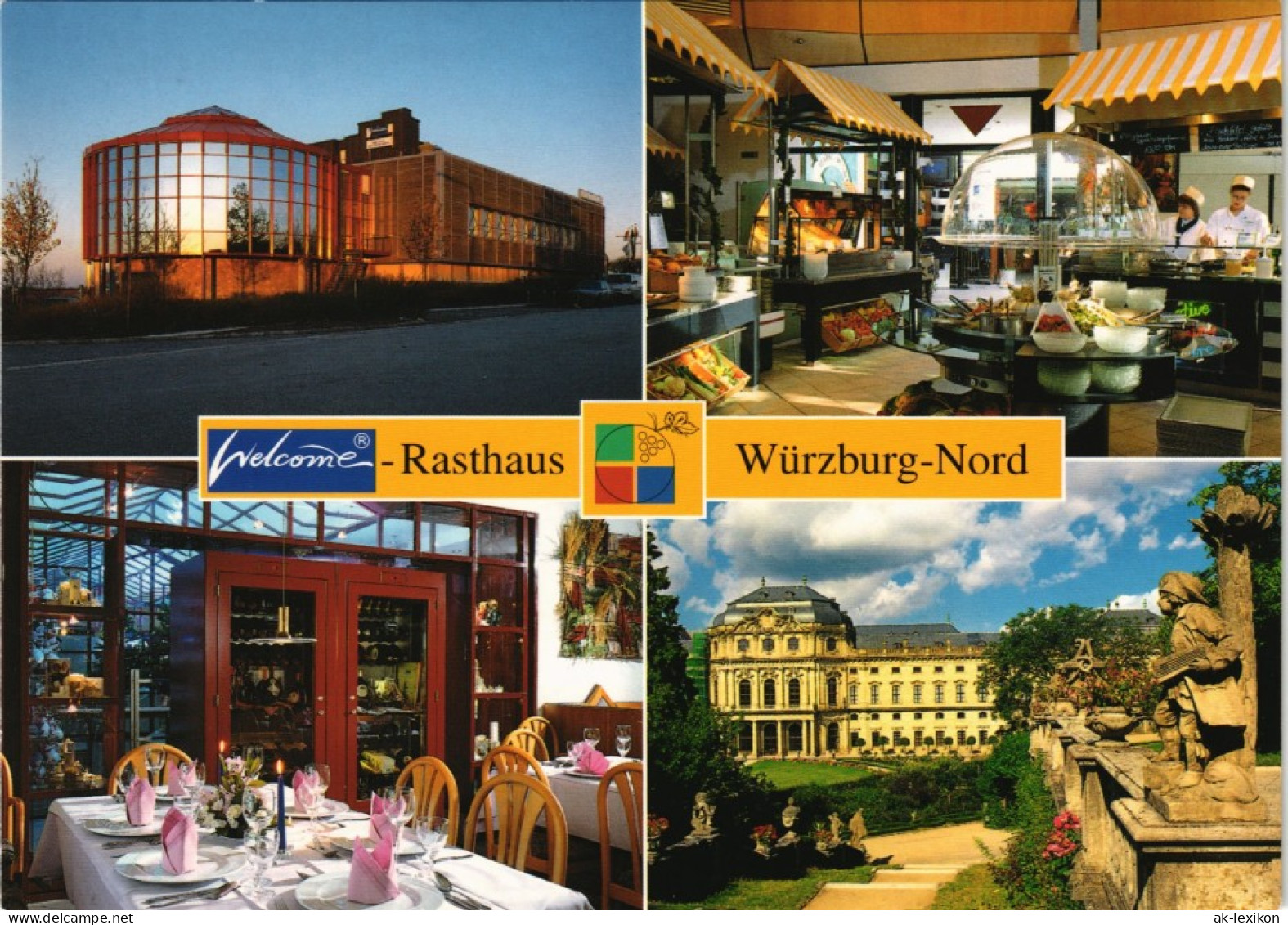 Ansichtskarte Würzburg Am Katzenberg Welcome Rasthaus Mehrbild-AK 2000 - Würzburg