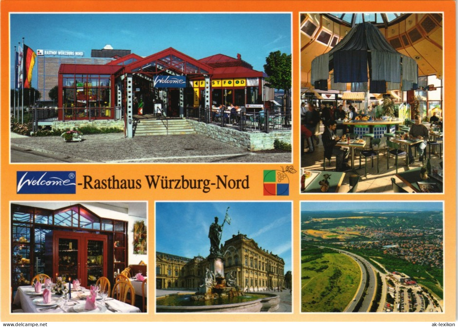 Würzburg Am Katzenberg Welcome Rasthaus Raststätte Mehrbild-AK 2000 - Wuerzburg
