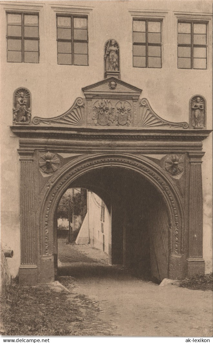 Lauenstein Erzgebirge Altenberg  Schloß Lauenstein - Äußeres Schloßportal 1924 - Lauenstein