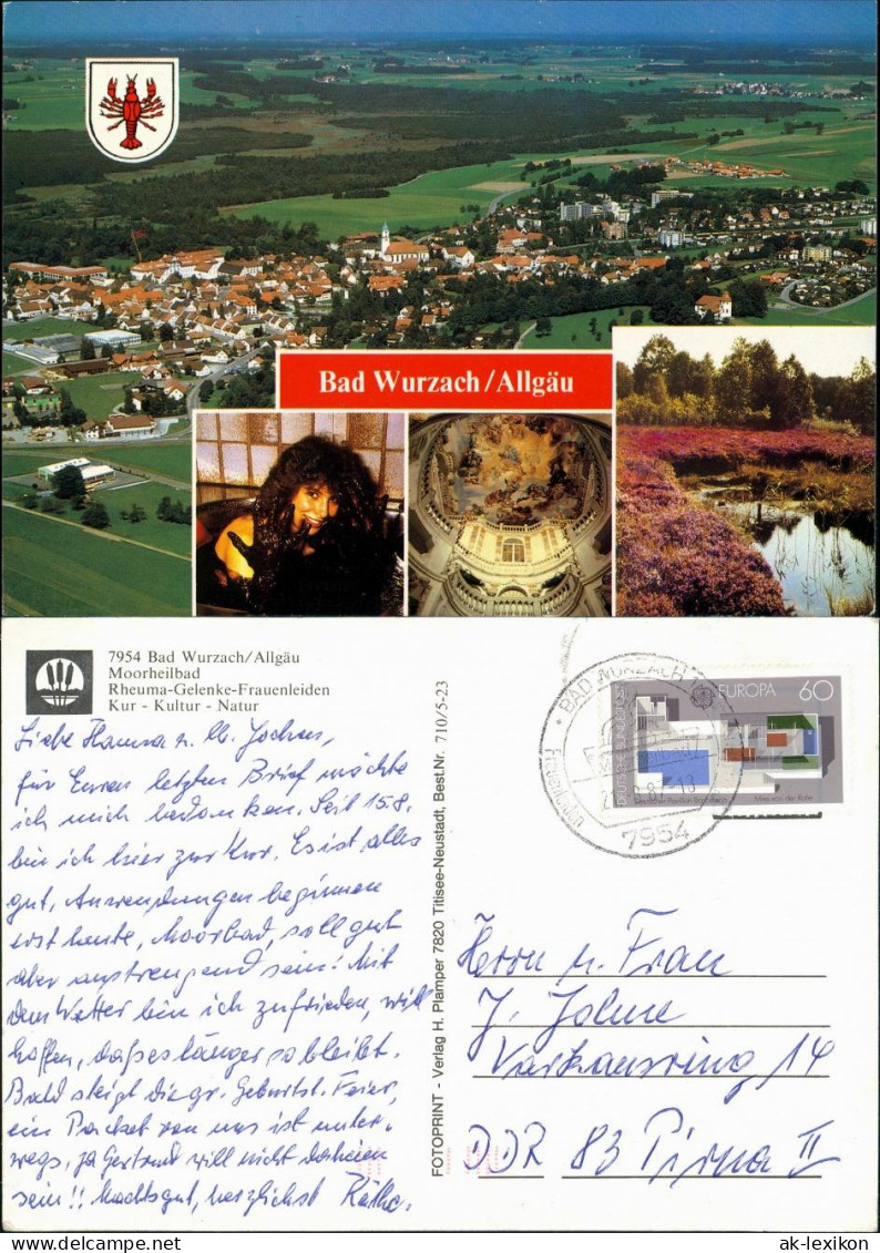 Ansichtskarte Bad Wurzach Mehrbild-AK U.a. Luftaufnahme 1987 - Bad Wurzach