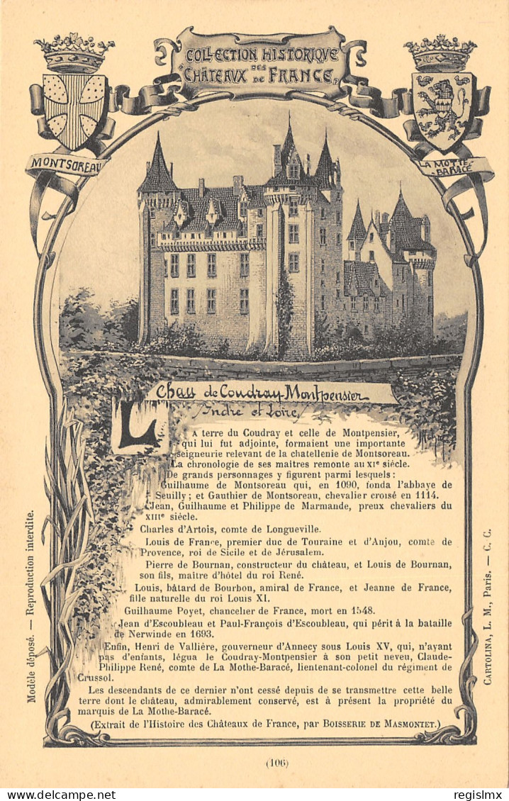 37-COUDRAY MONTPENSIER-LE CHÂTEAU-N°352-G/0013 - Sonstige & Ohne Zuordnung