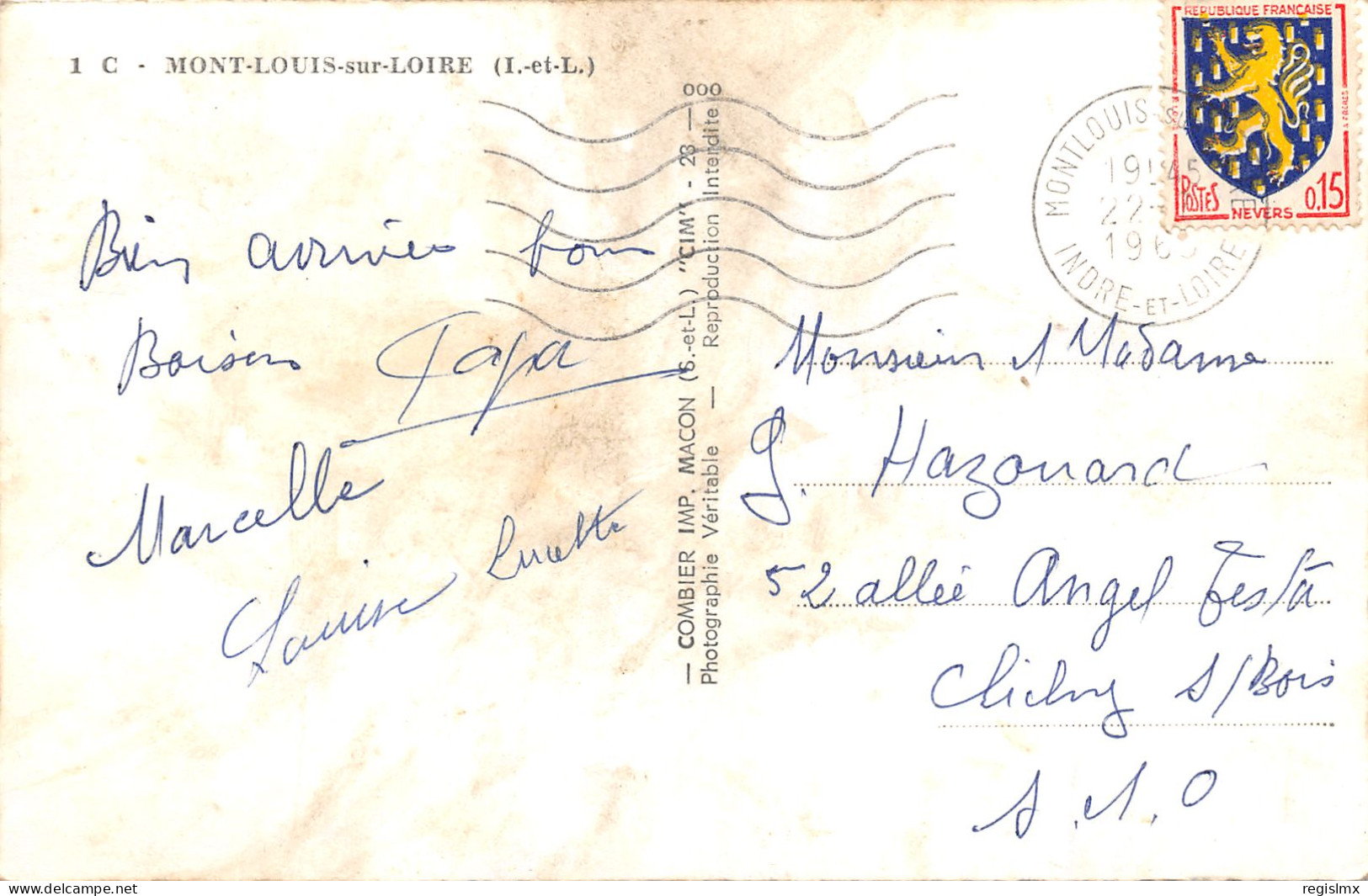 37-MONTLOUIS SUR LOIRE-N°352-F/0385 - Autres & Non Classés