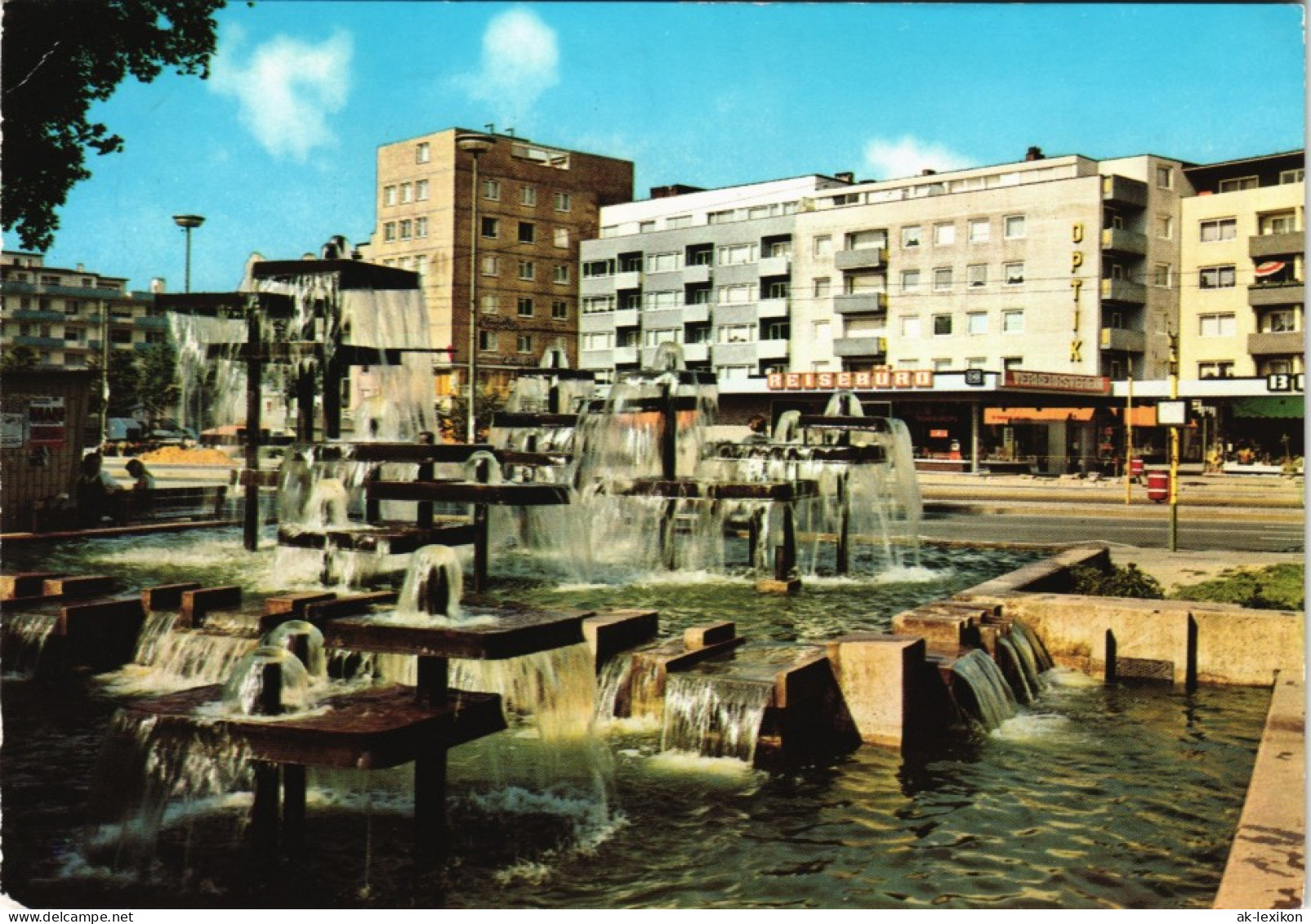 Wattenscheid-Bochum August-Bebel-Platz Mit Springbrunnen, Wasserspiele 1990 - Bochum