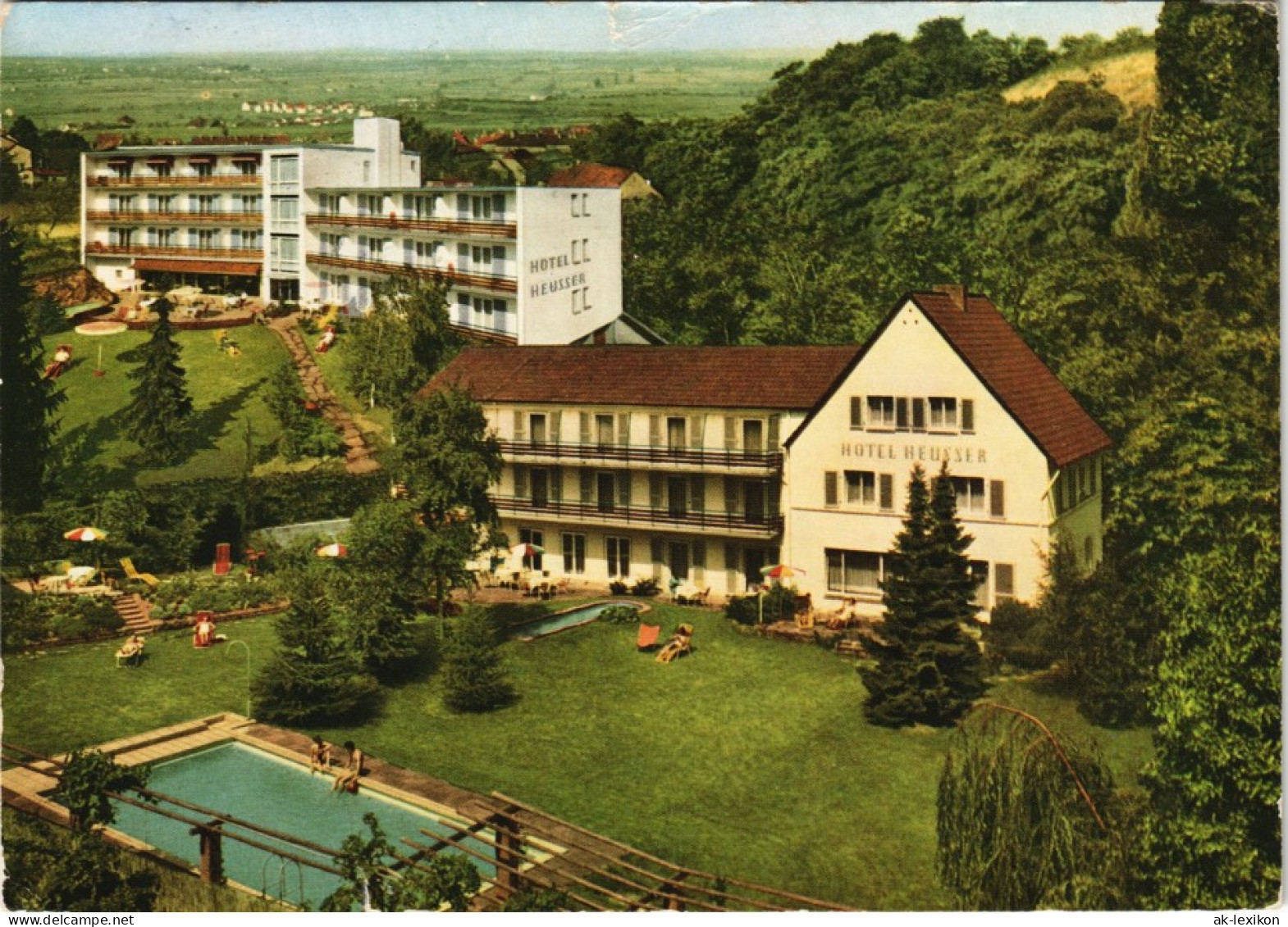 Ansichtskarte Bad Dürkheim Garten-Hotel Heusser 1965 - Bad Duerkheim